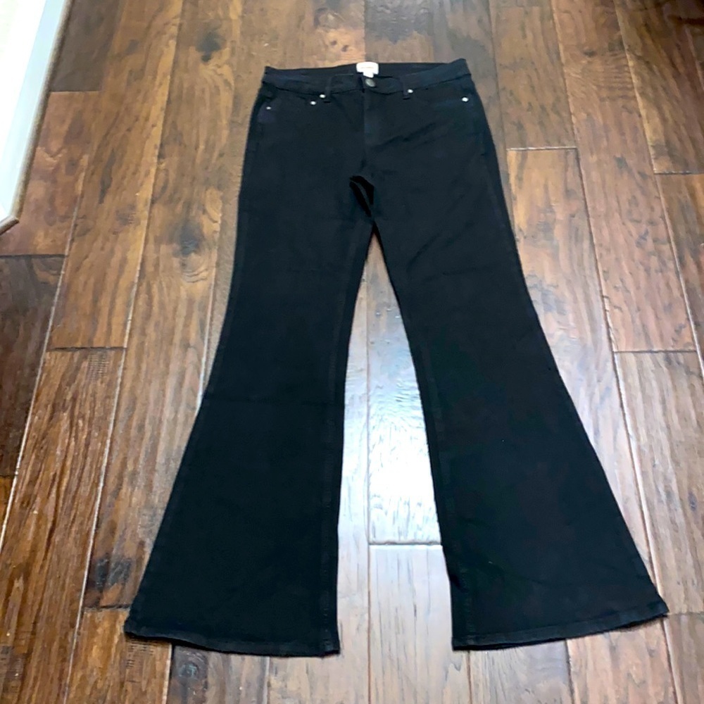 GB High Rise Flare Leg Black Jeans Size 13
